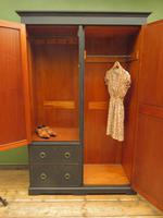 Antique Black Painted Double Wardrobe with Mirror in 4 Parts, Gothic Shabby Chic (12 of 17) Antique Black Painted Double Wardrobe with Mirror in 4 Parts, Gothic Shabby Chic (12 of 17)