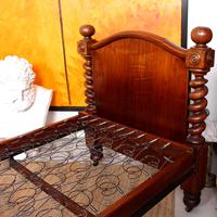 Bed Frame Edwardian Carved Mahogany Barley Twist (10 of 11) Bed Frame Edwardian Carved Mahogany Barley Twist (10 of 11)