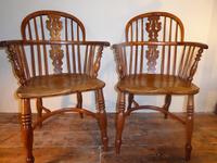 Matched Pair of Yew Windsor Chairs (12 of 13) Matched Pair of Yew Windsor Chairs (12 of 13)