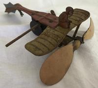 Early 20th Century Wind-up Tinplate Aeroplane with Pilot