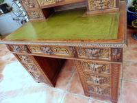 Country Oak Lions Head Pedestal Desk 1860 (6 of 12) Country Oak Lions Head Pedestal Desk 1860 (6 of 12)