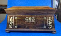 Regency Rosewood Brass Foliate Inlaid Tea Caddy (2 of 15) Regency Rosewood Brass Foliate Inlaid Tea Caddy (2 of 15)