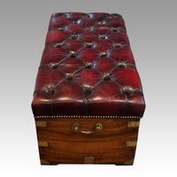 Victorian Leather Camphor Wood Ottoman (5 of 10) Victorian Leather Camphor Wood Ottoman (5 of 10)