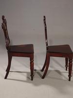 Attractive Pair of Mid 19th Century Mahogany Hall Chairs (3 of 4) Attractive Pair of Mid 19th Century Mahogany Hall Chairs (3 of 4)