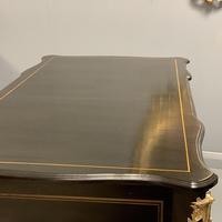 French black lacquer and brass bureau plat (9 of 11) French black lacquer and brass bureau plat (9 of 11)