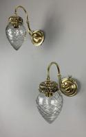 Pair of Edwardian Cut Glass Brass Wall Lights, Rewired (11 of 11) Pair of Edwardian Cut Glass Brass Wall Lights, Rewired (11 of 11)