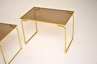 1970’s Vintage Italian Brass & Glass Nest of 3 Tables (5 of 10) 1970’s Vintage Italian Brass & Glass Nest of 3 Tables (5 of 10)