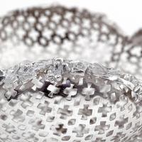 Decorative Cast Victorian Silver Plated Basket with a Pierced Ribbed Body (6 of 8) Decorative Cast Victorian Silver Plated Basket with a Pierced Ribbed Body (6 of 8)