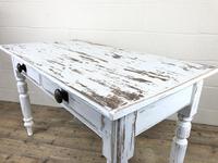 Distressed White Painted Victorian Pine Table (5 of 8) Distressed White Painted Victorian Pine Table (5 of 8)