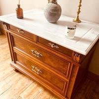 Burr Walnut Chest of Drawers / French Antique Style Commode with Marble (3 of 7) Burr Walnut Chest of Drawers / French Antique Style Commode with Marble (3 of 7)