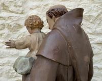 Exceptional Early 1900's Signed 39'' Carved Sculpture Statue St Anthony & Jesus (13 of 18) Exceptional Early 1900's Signed 39'' Carved Sculpture Statue St Anthony & Jesus (13 of 18)