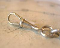 Antique Silver Pocket Watch Chain 1890s Victorian Graduated Curb Link Albert & T Bar (10 of 11) Antique Silver Pocket Watch Chain 1890s Victorian Graduated Curb Link Albert & T Bar (10 of 11)