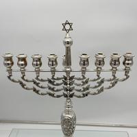 Antique George V Large Sterling Silver Menorah London 1921 Joseph Zweig (3 of 6) Antique George V Large Sterling Silver Menorah London 1921 Joseph Zweig (3 of 6)