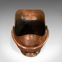 Antique Helmet Scuttle, Copper, Coal, Bucket, Fireside, Bin, Victorian c.1880 (6 of 9) Antique Helmet Scuttle, Copper, Coal, Bucket, Fireside, Bin, Victorian c.1880 (6 of 9)