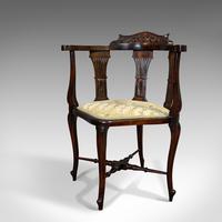 Antique Corner Armchair, French, Beech, Seat, Art Nouveau, Victorian c 1890 (5 of 12) Antique Corner Armchair, French, Beech, Seat, Art Nouveau, Victorian c 1890 (5 of 12)