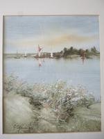 George Spence Oil Painting on Linen Paper of Norfolk Broads (2 of 4) George Spence Oil Painting on Linen Paper of Norfolk Broads (2 of 4)