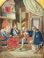 Large Artwork Gilt Gesso Framed 19th Century Tapestry French Royal Court "Playing Chess" (35 of 44) Large Artwork Gilt Gesso Framed 19th Century Tapestry French Royal Court "Playing Chess" (35 of 44)