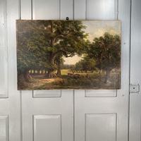 Antique Landscape Oil Painting of Deer in Richmond Park Signed JI Lewis (5 of 10) Antique Landscape Oil Painting of Deer in Richmond Park Signed JI Lewis (5 of 10)