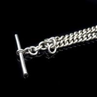 Birmingham 1922 Sterling Silver Double Albert Watch Chain Necklace (3 of 10) Birmingham 1922 Sterling Silver Double Albert Watch Chain Necklace (3 of 10)