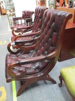 Chesterfield Red Leather Slipper Chair (3 of 4) Chesterfield Red Leather Slipper Chair (3 of 4)