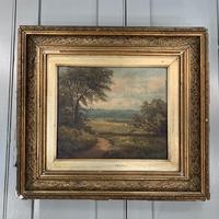Antique Victorian landscape oil painting entitled View nr Epping signed B Fox (3 of 11) Antique Victorian landscape oil painting entitled View nr Epping signed B Fox (3 of 11)