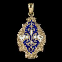 Antique Victorian Enamel Locket 15ct Gold c.1890 (7 of 7) Antique Victorian Enamel Locket 15ct Gold c.1890 (7 of 7)