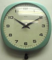 Interesting Turquoise Smiths Retro 1960s Mechanical Wall Clock (5 of 8) Interesting Turquoise Smiths Retro 1960s Mechanical Wall Clock (5 of 8)