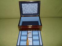 QUALITY Inlaid Regency Rosewood Jewellery Box + Tray. c1830 (9 of 15) QUALITY Inlaid Regency Rosewood Jewellery Box + Tray. c1830 (9 of 15)