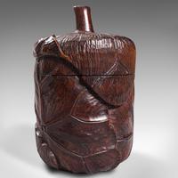 Small Antique Lidded Pot, Oriental, Chinese Elm, Carved Treen, Victorian, C.1900 (11 of 12) Small Antique Lidded Pot, Oriental, Chinese Elm, Carved Treen, Victorian, C.1900 (11 of 12)
