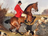 Victorian Sporting Oil Painting "Taking A Fence" Horse & Rider With Scent Foxhounds Hunting By John Alfred Wheeler (12 of 59) Victorian Sporting Oil Painting "Taking A Fence" Horse & Rider With Scent Foxhounds Hunting By John Alfred Wheeler (12 of 59)