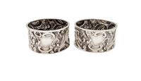 Pair of Antique Victorian Sterling Silver Napkin Rings in Case 1897 (4 of 8) Pair of Antique Victorian Sterling Silver Napkin Rings in Case 1897 (4 of 8)