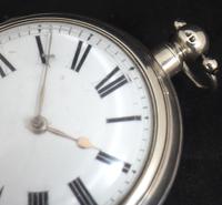 Antique Silver Pair Case Pocket Watch Fusee Verge Escapement Key Wind Enamel Dial M Moore Hillsborough (9 of 10) Antique Silver Pair Case Pocket Watch Fusee Verge Escapement Key Wind Enamel Dial M Moore Hillsborough (9 of 10)
