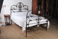 Extremely Rare Hand Painted Three Hoop Bed