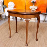 Writing Card Table Burl Walnut Circular Folding Desk (3 of 12) Writing Card Table Burl Walnut Circular Folding Desk (3 of 12)