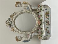 Pair of Small Dresden Victorian Style Porcelain Cherub Table Mirrors (8 of 60) Pair of Small Dresden Victorian Style Porcelain Cherub Table Mirrors (8 of 60)