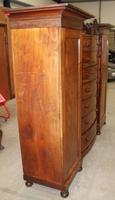 1900s Large Mahogany Bow Front Wardrobe with Drawers (4 of 4) 1900s Large Mahogany Bow Front Wardrobe with Drawers (4 of 4)