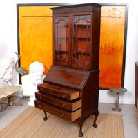 Secretaire Bureau Bookcase Astragal Glazed Mahogany Library Cabinet Edwardian (6 of 14) Secretaire Bureau Bookcase Astragal Glazed Mahogany Library Cabinet Edwardian (6 of 14)