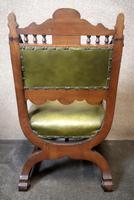 Late Victorian Carved Oak & Leather Armchair (9 of 14) Late Victorian Carved Oak & Leather Armchair (9 of 14)