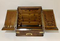 Victorian Burr Walnut Brass Bound Desktop Stationery Cabinet (2 of 15) Victorian Burr Walnut Brass Bound Desktop Stationery Cabinet (2 of 15)