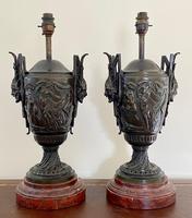 Magnificent Pair of Heavy Bronze Lamps (2 of 11) Magnificent Pair of Heavy Bronze Lamps (2 of 11)