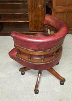 Antique Design Mahogany Red Leather Captains Chair (4 of 5) Antique Design Mahogany Red Leather Captains Chair (4 of 5)