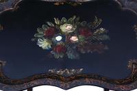 Victorian Tilt Top Decorated Black Lacquer Tray Top Coffee Table (10 of 11) Victorian Tilt Top Decorated Black Lacquer Tray Top Coffee Table (10 of 11)