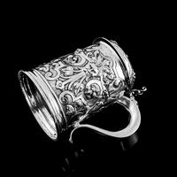 Antique Solid Sterling Silver Large Tankard with Royal Marines Officer Interest - Goldsmiths & Silversmiths Co 1900 (20 of 28) Antique Solid Sterling Silver Large Tankard with Royal Marines Officer Interest - Goldsmiths & Silversmiths Co 1900 (20 of 28)