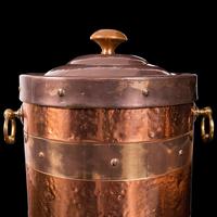 Antique Fireside Bin, English, Copper, Brass, Decorative, Scuttle, Edwardian (10 of 12) Antique Fireside Bin, English, Copper, Brass, Decorative, Scuttle, Edwardian (10 of 12)