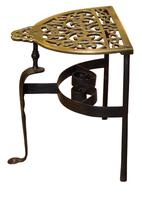 19th Century cast brass and wrought iron fireside trivet (4 of 5) 19th Century cast brass and wrought iron fireside trivet (4 of 5)