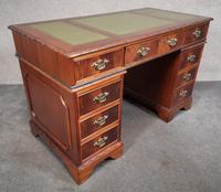 Reproduction Carved Mahogany Kneehole Pedestal Desk (4 of 11) Reproduction Carved Mahogany Kneehole Pedestal Desk (4 of 11)