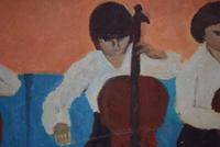 Mid Century Oil Painting on Board Three Cellists by Horas Kennedy (8 of 9) Mid Century Oil Painting on Board Three Cellists by Horas Kennedy (8 of 9)