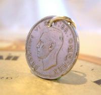 Vintage Pocket Watch Chain Fob 1948 Lucky Silver Sixpence 6d Coin Fob (2 of 7) Vintage Pocket Watch Chain Fob 1948 Lucky Silver Sixpence 6d Coin Fob (2 of 7)