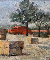 Lovely Original 20th Century Vintage Impressionist Harvest Haystack Landscape Painting (7 of 12) Lovely Original 20th Century Vintage Impressionist Harvest Haystack Landscape Painting (7 of 12)