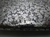 Quality Victorian 1894 Solid Sterling Silver & Leather Aide Memoire Card Note Stamp Case Purse Wallet. English Hallmarked (6 of 12) Quality Victorian 1894 Solid Sterling Silver & Leather Aide Memoire Card Note Stamp Case Purse Wallet. English Hallmarked (6 of 12)